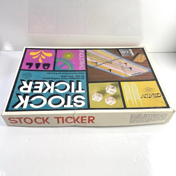 Vintage Stock Ticker Board Game - Stock Market - Coop Clark complete Pink Cover - Picture 13 of 16